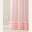 Розова завеса Flavia с волани на сребърни втулки 140 x 260 cm