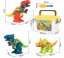 Set de construcție pentru copii - dinozauri pentru înșurubare cu unelte, 4 modele în cutie