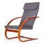 Stolica za ljuljanje u sivoj boji sa smeđom strukturom