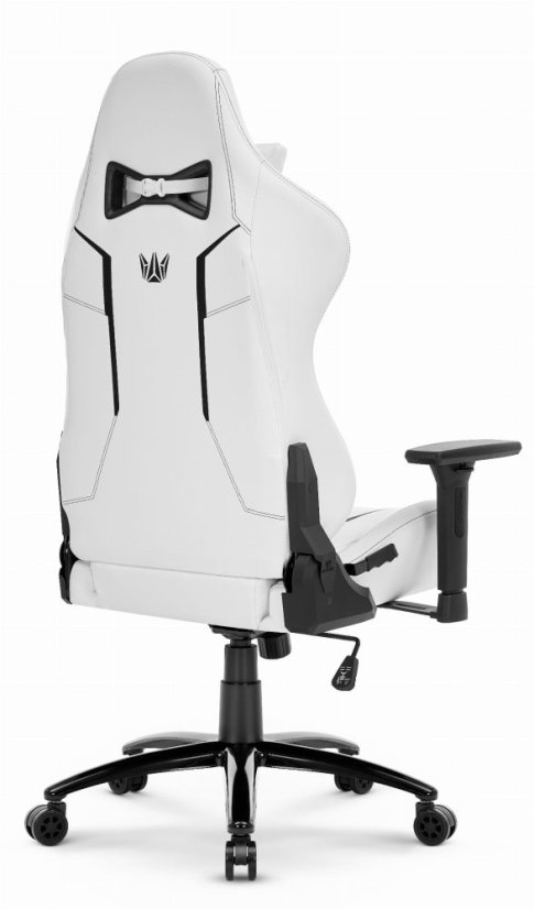 Herná ergonomická stolička HC-1013 – biele kancelárske kreslo s 3D podrúčkami