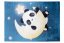 Kinderteppich mit Panda-Motiv auf dem Mond