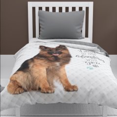 Copriletto per bambini con stampa - Pastore tedesco