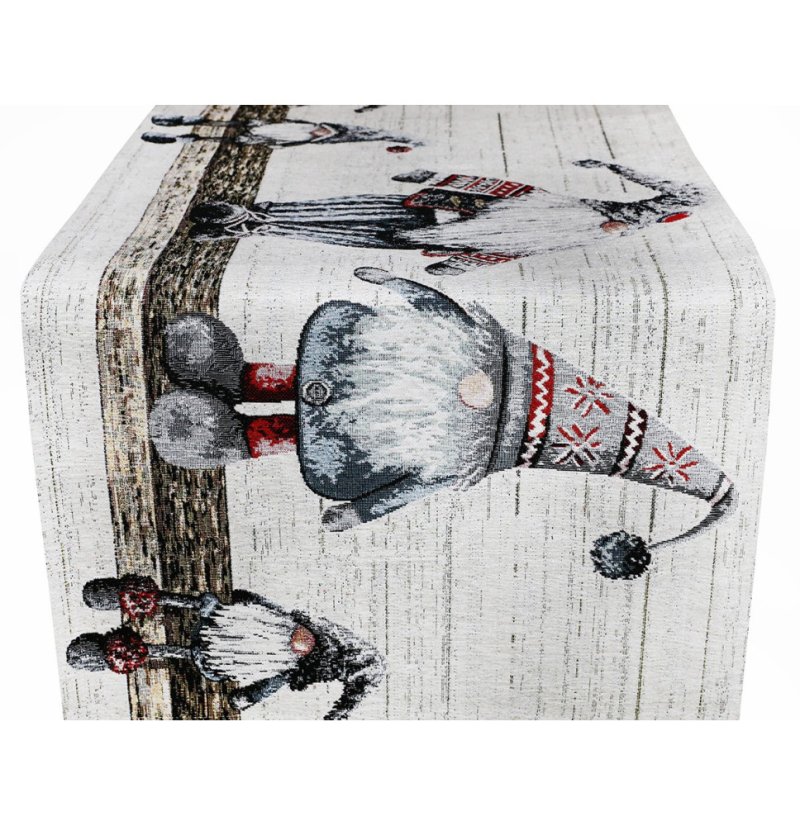 Vánoční gobelínový ubrus Šedí elfové