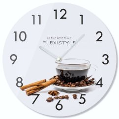 Ceas de bucatarie cu motiv cafea, 30 cm