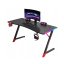 Čierny herný stôl, PC stôl s LED osvetlením RGB - Rozmer: Šírka: 140 cm