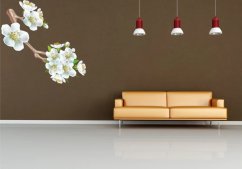 Autocolant de perete pentru interior ramură de flori de cireș de interior
