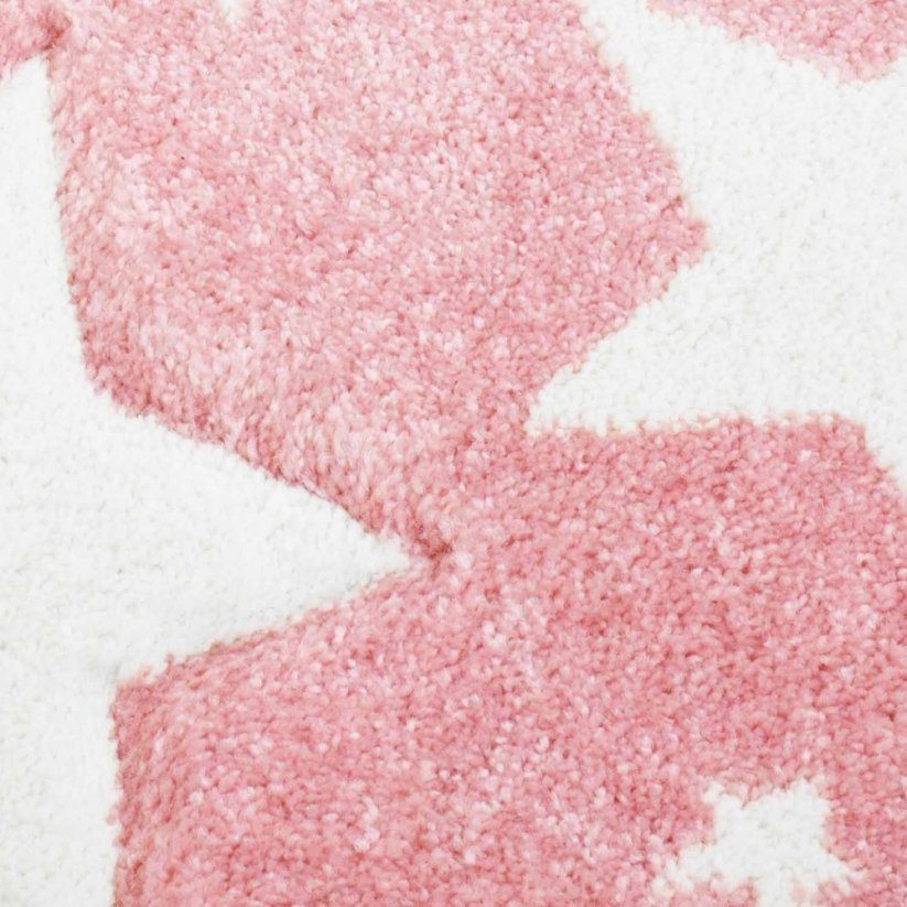 Tappeto rosa per bambini per giocare con le stelle
