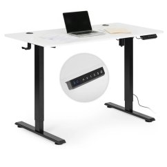 Elektricky výškově nastavitelný pracovní stůl s černými nohami - 120 x 60 cm