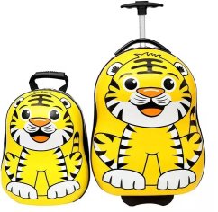 Kinderreisekoffer mit Tiger 30 l + Rucksack