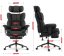 Ergonomski pisarniški stol HC-1037 z oporo za noge – črna tkanina