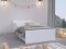 Klasická biela detská posteľ s uložným priestorom 160 x 80 cm