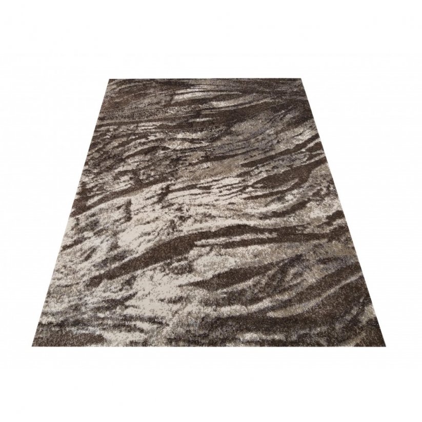 Pratico tappeto da soggiorno con fine motivo ondulato e colori neutri - Misure: Larghezza: 60 cm | Lunghezza: 100 cm