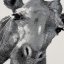 Tappeto rotondo per bambini color crema e grigio con giraffa