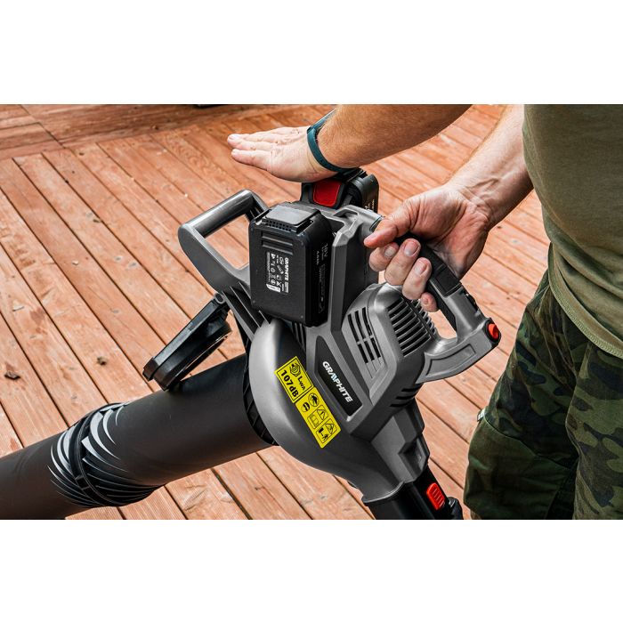 Zahradní vysavač Energy+ 36V Li-lon, 2v1, objem sáčku 35 l, bez baterie 58G036 GRAPHITE