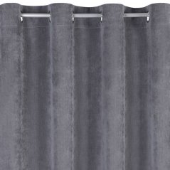 Draperie de culoare gri cu structură de catifea 140 x 250 cm