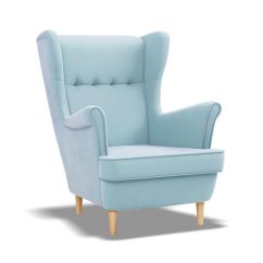 Moderní pohodlné křeslo v mátové barvě