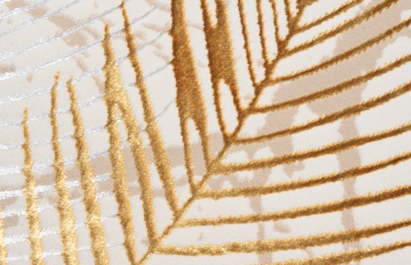 Luxus szőnyeg levélmintával GOLDEN