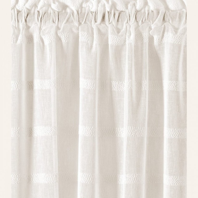 Mehka krem zavesa Maura s trakom za obešanje 250 x 250 cm