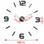 Dizajnerski crni zidni sat koji se lijepi, 80 cm - Boja: Crno