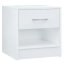 Măsuță de noptieră Kiel cu sertar și raft 41 × 39 × 28 cm - Culoare: Alb