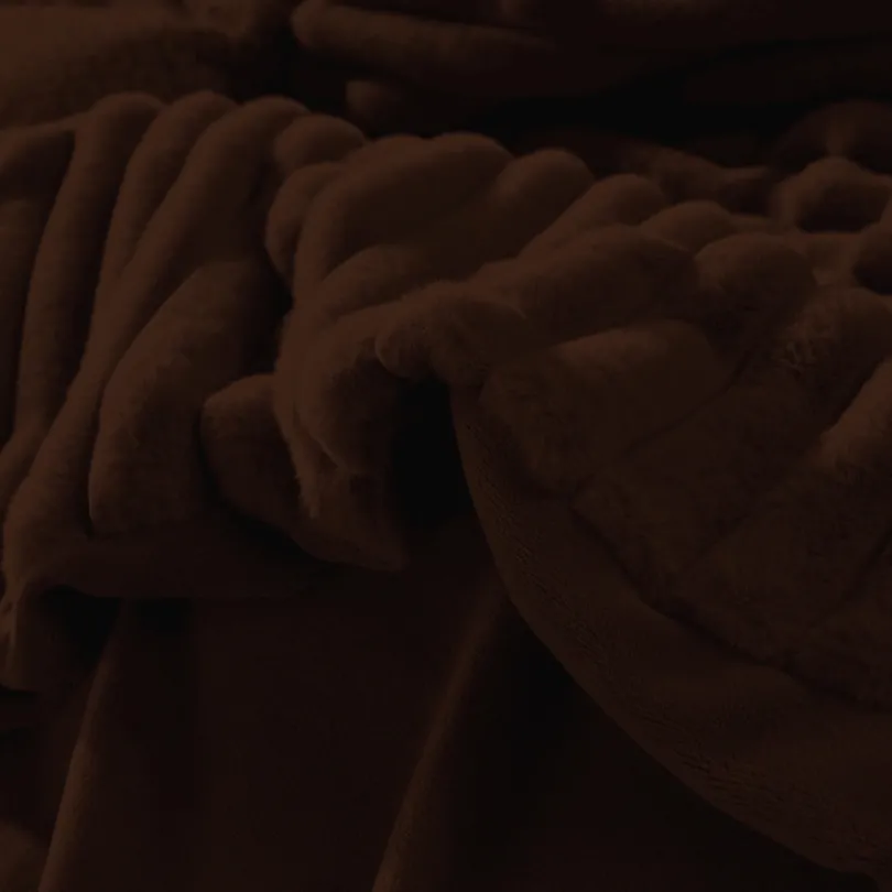 Plyšové posteľné obliečky - hnedé