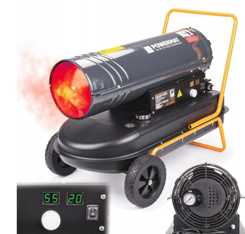 Ölerhitzer PM-NAG-40SN 40 kW mit einer Durchflussmenge von 820 m³/h