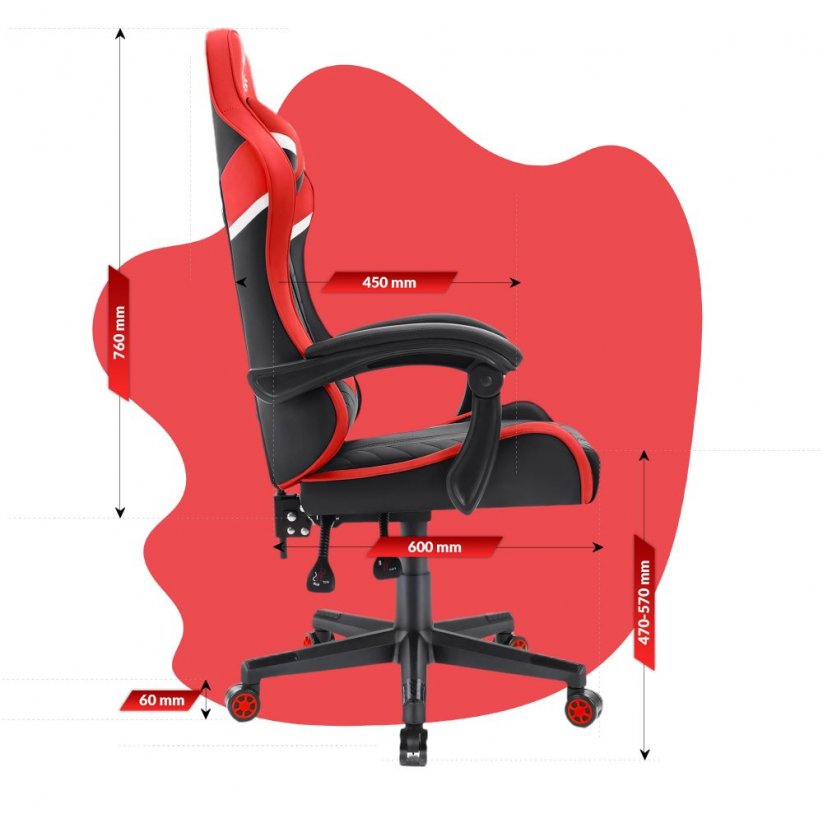 Детски стол за игра HC - 1004 червен