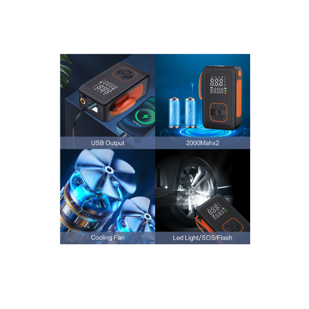 Přenosná bateriová pumpa a powerbanka