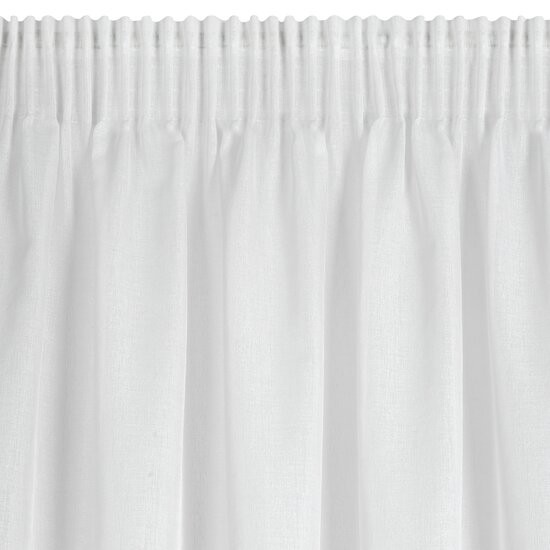 Elegantná biela záclona so zavesením na riasiacu pásku 140x 270 cm