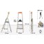 Aluminium-Leiter 3-stufig 150 kg - extra breite Stufen