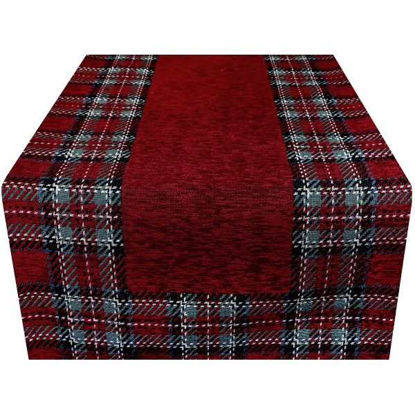 Față de masă de Crăciun burgund, 40x130 cm