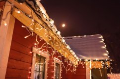 Illuminazione natalizia per esterni 500 LED 19m bianco freddo