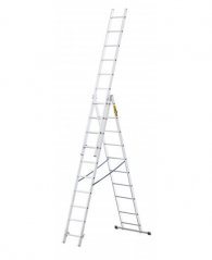 Многофункционална алуминиева стълба, 3 x 10 стъпала и товароносимост 150 кг