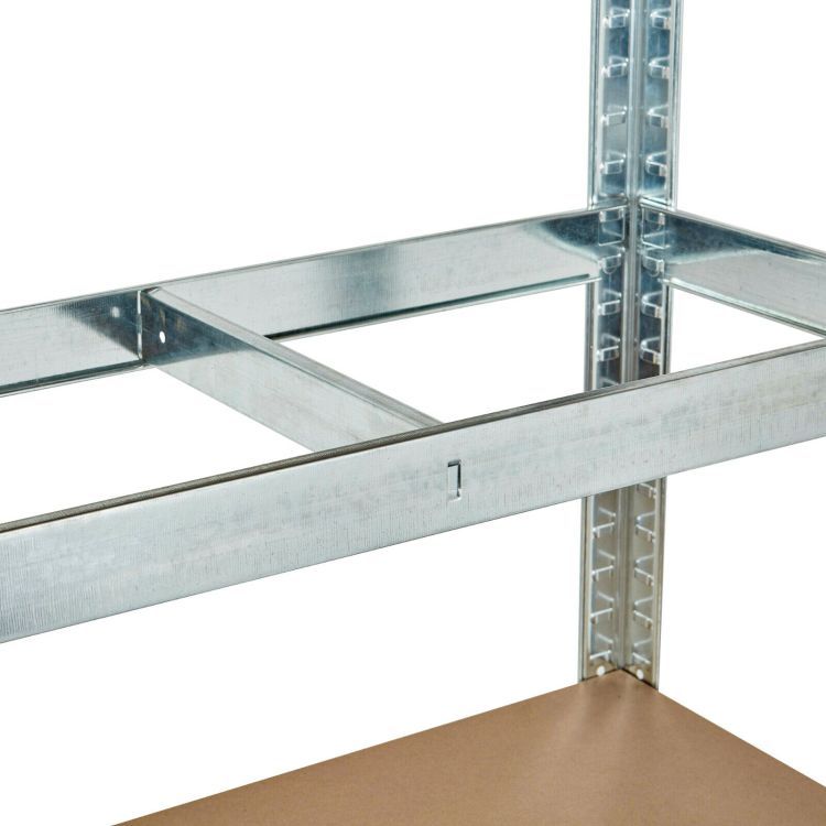 Stabilný kovový úložný regál s 5 policami 180x90x40