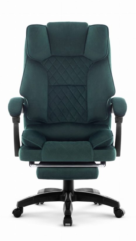 Ергономичен офис стол HC-1031 с поставка за крака - зелен