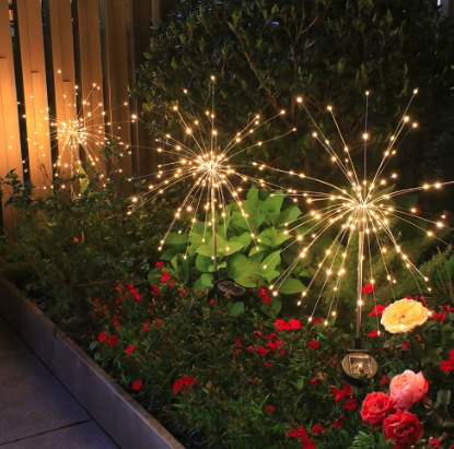 Solární LED zahradní svítidlo ve tvaru pampelišky