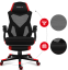 Ergonomické herní červené křeslo s opěrkou nohou COMBAT 3.0