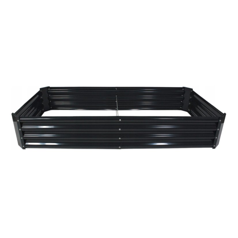 Strat înălțat dreptunghiular din metal, culoare antracit 180 x 90 x 30 cm