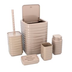 Set 5 piese de accesorii de baie - bej