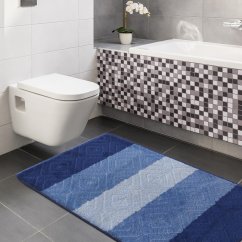 Dvoudílný set do koupelny v modré barvě