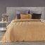 Copriletto in velluto marrone con cuciture geometriche - Misure: Larghezza: 230 cm | Lunghezza: 260 cm