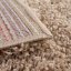 Stylový koberec shaggy s vysokým vlasem v barvě cappuccino
