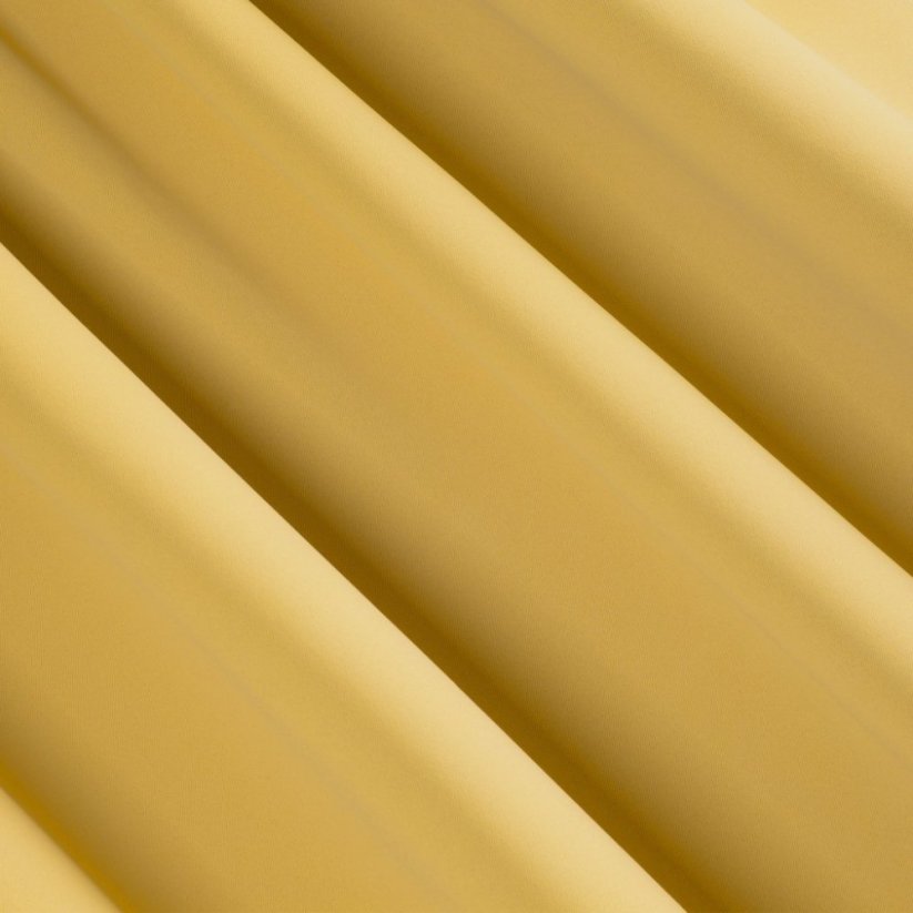 Dekoratív egyszínű körfüggöny sárga színben 140 x 250 cm