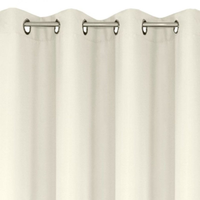 Perdea de fereastră monocromă crem 140 x 250 cm