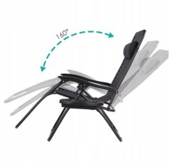 Set 2 polohovateľných záhradných lehátok so stolíkom - béžový