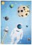 Kinderteppich mit dem Motiv von Astronauten und Planeten 