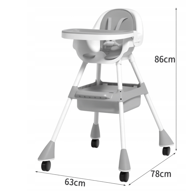 Praktická detská stolička na kŕmenie 3v1