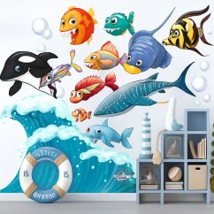 Barevná samolepka - podvodní svět