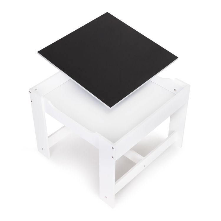 Set detského nábytku drevený stôl + 2 farebné stoličky
