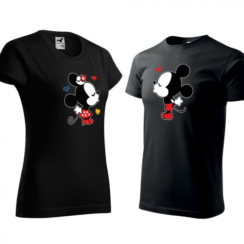 Fekete Valentin pólók készlete mickey és minnie Fekete Valentin pólók készlete mickey és minnie